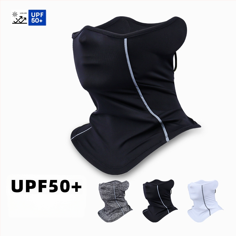 Határokon átnyúló nagykereskedelmi nyári új jég selyem napvédő maszk férfiaknak tavaszi és nyári kültéri kerékpározáshoz horgászathoz nyakkendő lélegző