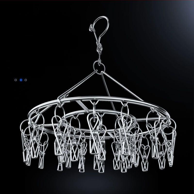 Rozsdamentes acél szárítóállvány, többkapcsos belső akasztó, háztartási szárítóállvány, zoknitartó, kollégiumi szárítózokni, tárolózokni