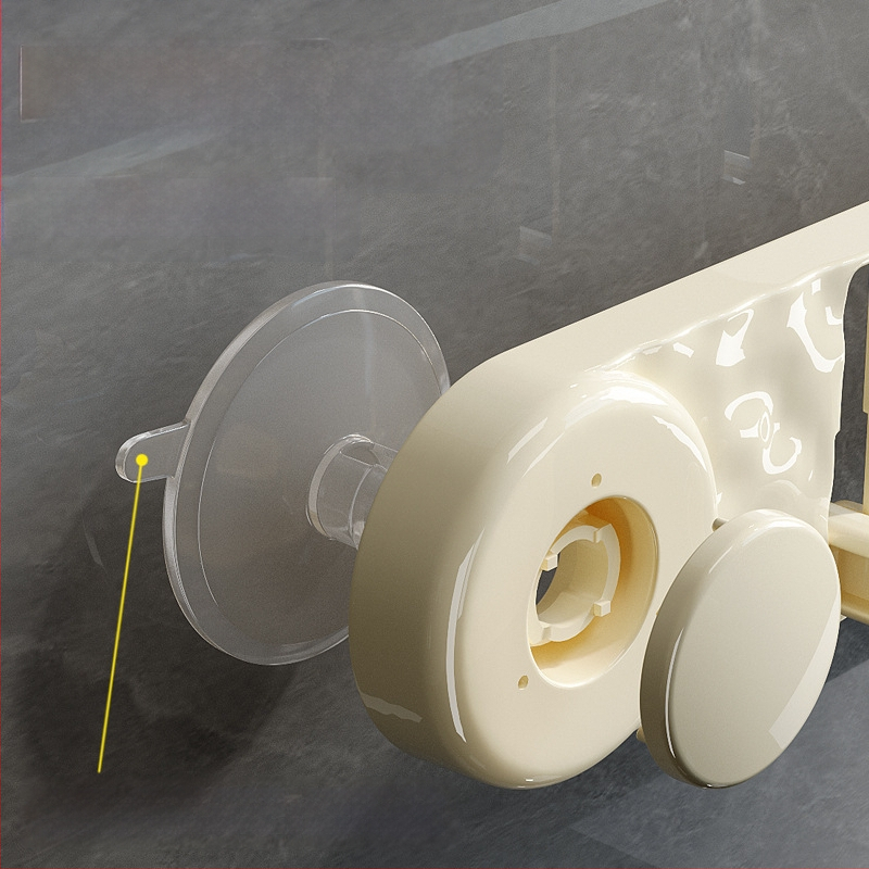 Új tapadókorongos ötkampós, nem perforált háztartási kabátakasztó, fürdőszobai ajtóra akasztható, WC-tárolókampó