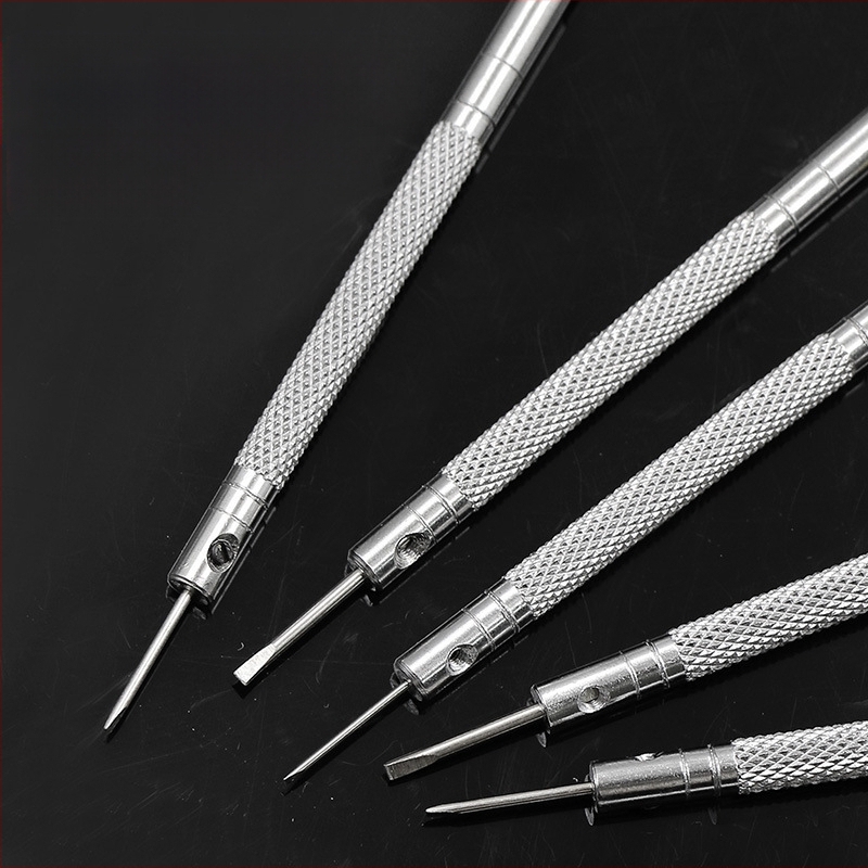 5 dalių laikrodžių taisymo atsuktuvas, akinių laikrodis, kompiuterio taisymo įrankis, plokščias atsuktuvas, laikrodžių taisymo įrankis