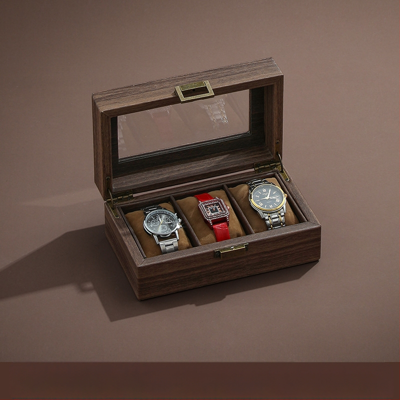 Vintažinio medžio tekstūros odos laikrodžių laikymo dėžutė, daugiafunkcinė laikrodžių dėžutė, aukščiausios klasės riešinių laikrodžių mechaninių laikrodžių papuošalų dėžutė namams, didelė talpa