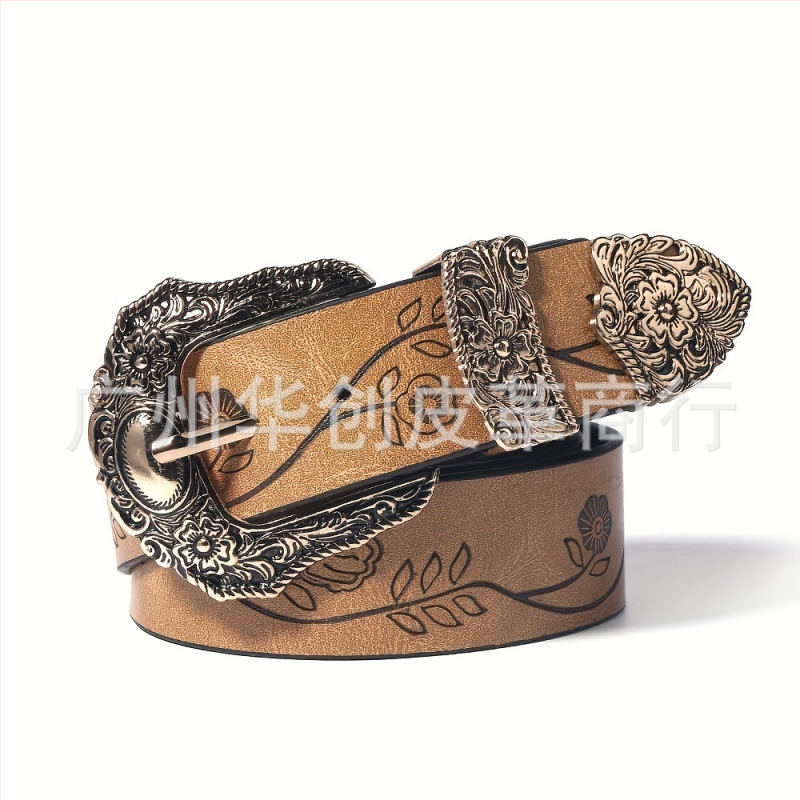 Lezser retró vintage ötvözetből készült dombornyomott női öv ruhákhoz, farmerekhez és ingekhez, egyedi stílussal