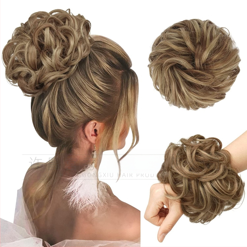 Keemilisest kiust juuksed Rõngas Pallpea Lokkis juuksed Rõngas Sassis Laisk Lilleline Tups Parukas Krunn Juukseaksessuaarid Lokkis Nutt