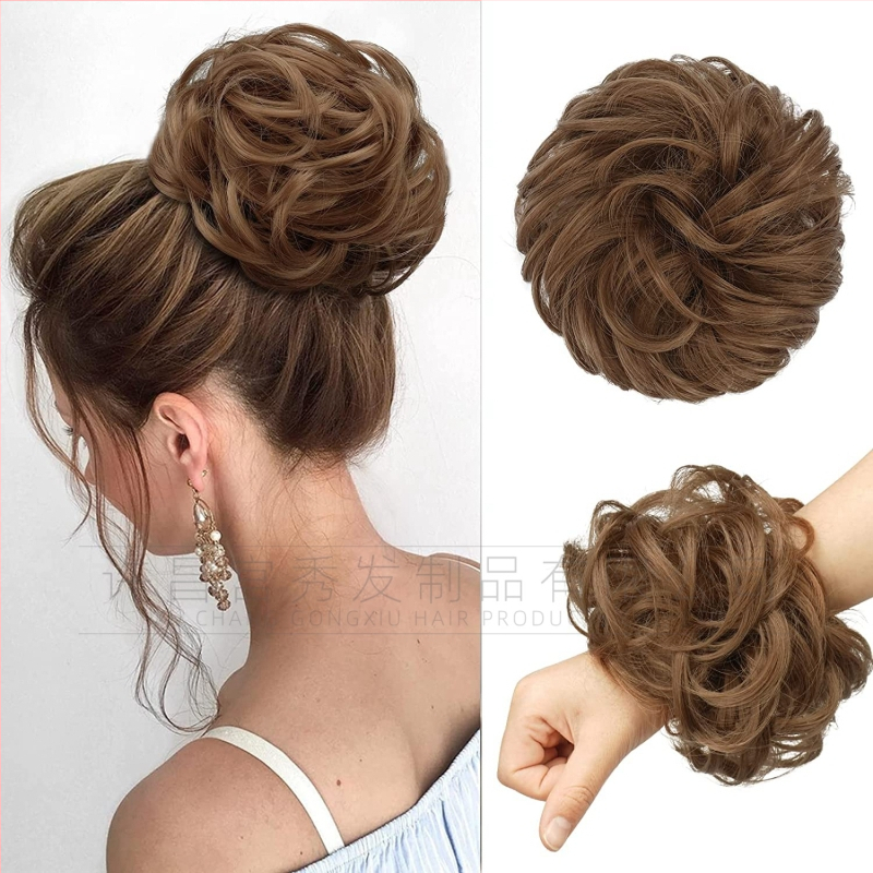 Keemilisest kiust juuksed Rõngas Pallpea Lokkis juuksed Rõngas Sassis Laisk Lilleline Tups Parukas Krunn Juukseaksessuaarid Lokkis Nutt