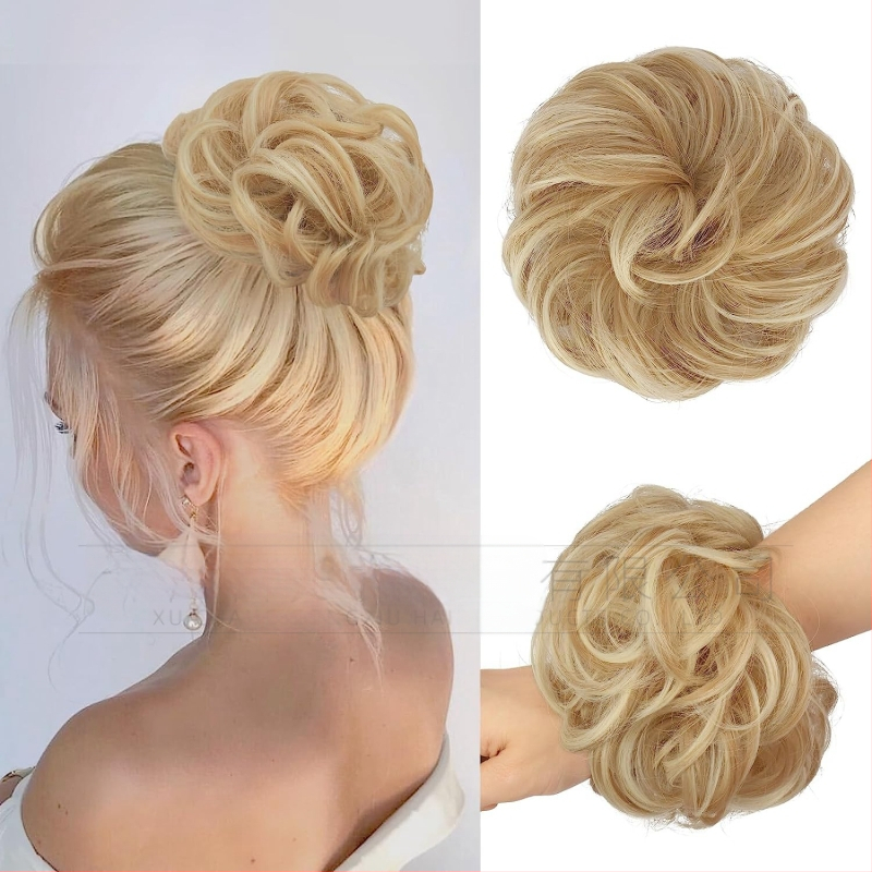 Keemilisest kiust juuksed Rõngas Pallpea Lokkis juuksed Rõngas Sassis Laisk Lilleline Tups Parukas Krunn Juukseaksessuaarid Lokkis Nutt