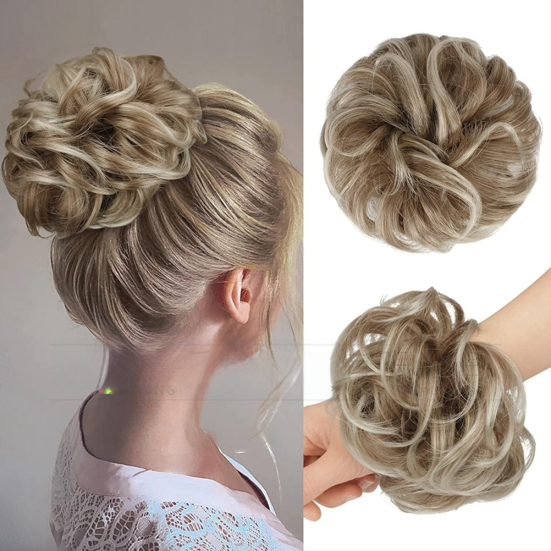 Keemilisest kiust juuksed Rõngas Pallpea Lokkis juuksed Rõngas Sassis Laisk Lilleline Tups Parukas Krunn Juukseaksessuaarid Lokkis Nutt