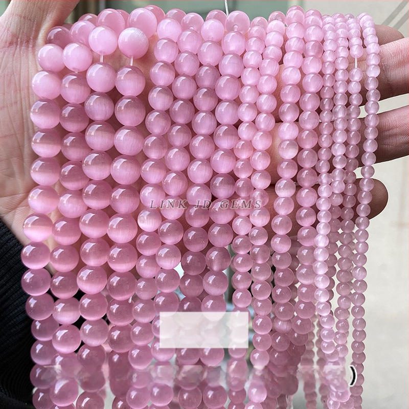 Gyári közvetlen szállítás, többszínű macskaszem köves gyöngyök, kézzel készített, barkács ékszerek, kiegészítők, karkötők, nyakláncok, félkész kerek gyöngyök, nagykereskedelem