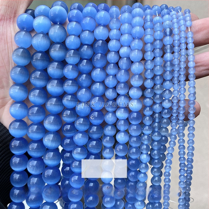 Gyári közvetlen szállítás, többszínű macskaszem köves gyöngyök, kézzel készített, barkács ékszerek, kiegészítők, karkötők, nyakláncok, félkész kerek gyöngyök, nagykereskedelem