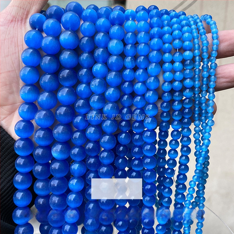 Gyári közvetlen szállítás, többszínű macskaszem köves gyöngyök, kézzel készített, barkács ékszerek, kiegészítők, karkötők, nyakláncok, félkész kerek gyöngyök, nagykereskedelem