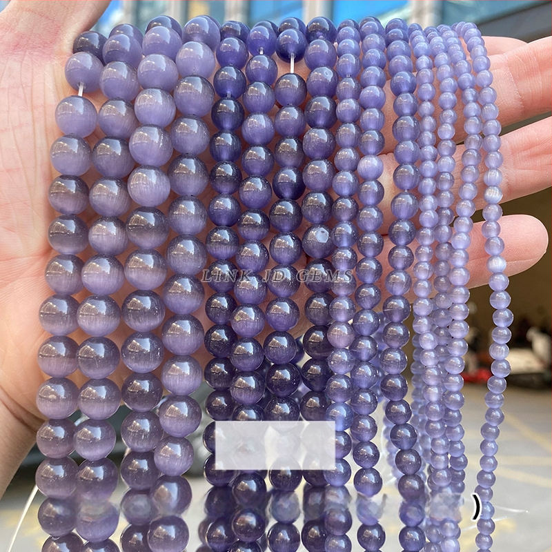 Gyári közvetlen szállítás, többszínű macskaszem köves gyöngyök, kézzel készített, barkács ékszerek, kiegészítők, karkötők, nyakláncok, félkész kerek gyöngyök, nagykereskedelem