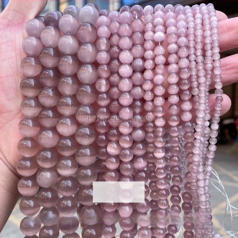 Gyári közvetlen szállítás, többszínű macskaszem köves gyöngyök, kézzel készített, barkács ékszerek, kiegészítők, karkötők, nyakláncok, félkész kerek gyöngyök, nagykereskedelem