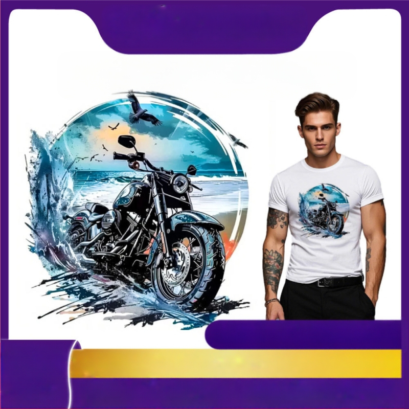 Europos ir Amerikos tarpvalstybiniai populiarūs motociklų šilumos perdavimo šilumos perdavimo vyriški drabužiai personalizuoti drabužiai spausdinimas „pasidaryk pats“ šilumos perdavimo lipdukai šilumos perdavimas