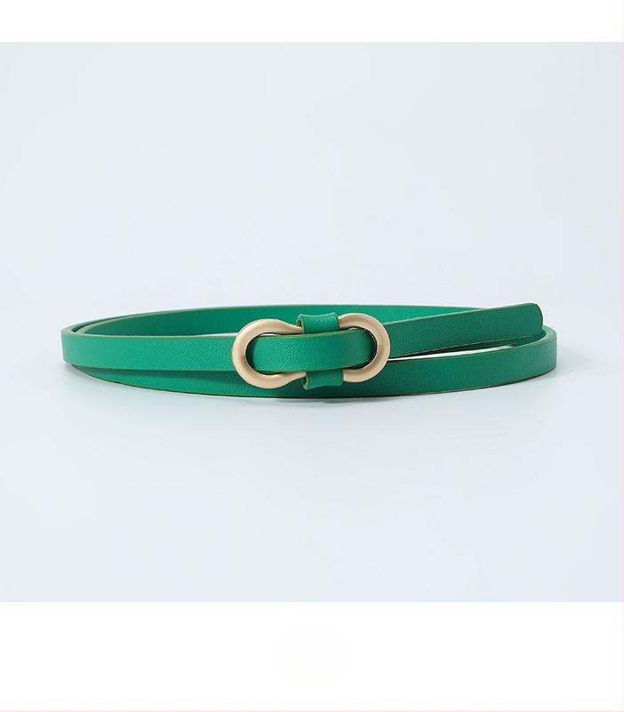 Új, menő, koreai stílusú, Chanel stílusú női öv, egyszerű, 8-as alakú csattal, mindenhez illő, többszínű, dekoratív vékony öv