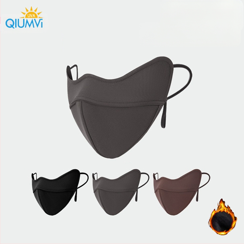 Žieminė kremzlės šilta kaukė, atspari šalčiui, akių kampučių apsauga, moteriška, grynos medvilnės, atspari vėjui, sustorinta, trimatė, 3D jojimo kaukė, skalbiama