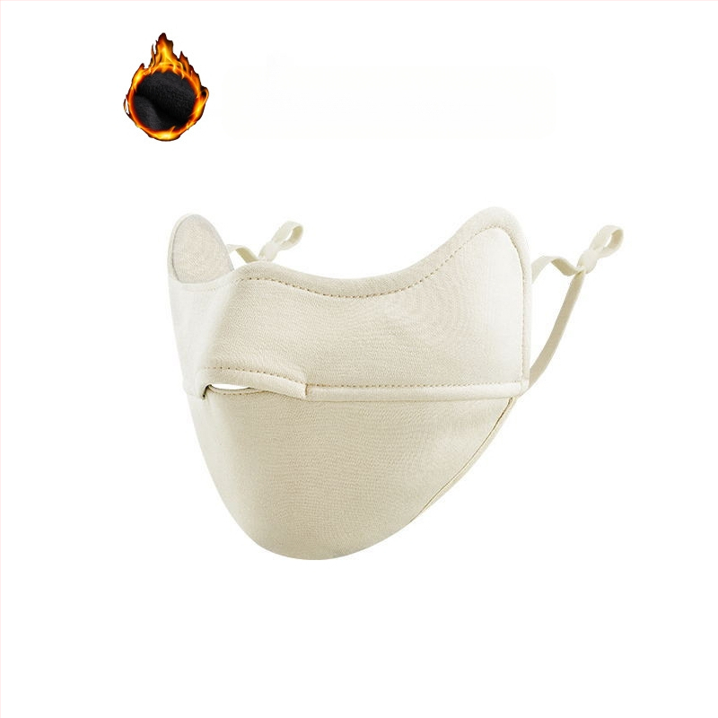 Žieminė kremzlės šilta kaukė, atspari šalčiui, akių kampučių apsauga, moteriška, grynos medvilnės, atspari vėjui, sustorinta, trimatė, 3D jojimo kaukė, skalbiama