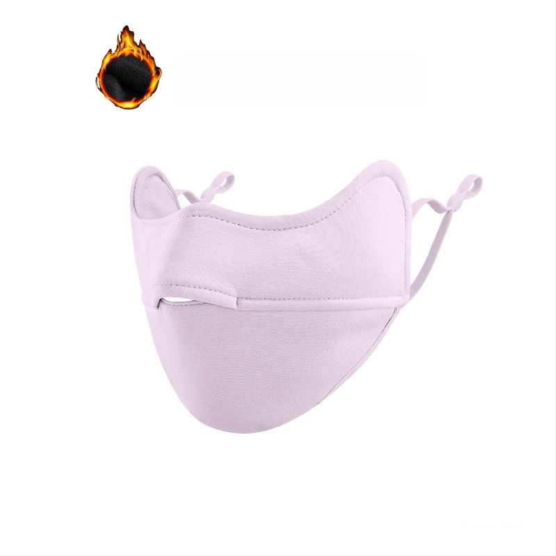 Žieminė kremzlės šilta kaukė, atspari šalčiui, akių kampučių apsauga, moteriška, grynos medvilnės, atspari vėjui, sustorinta, trimatė, 3D jojimo kaukė, skalbiama