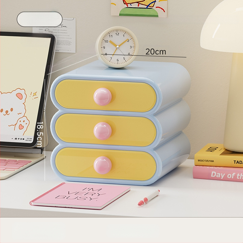 Kosmeetikatoodete hoiukarp koolihooaja alguseks, kodune luksuslik magamistoa lauaarvuti hoiukarp, kosmeetikatoodete hoiuriiul