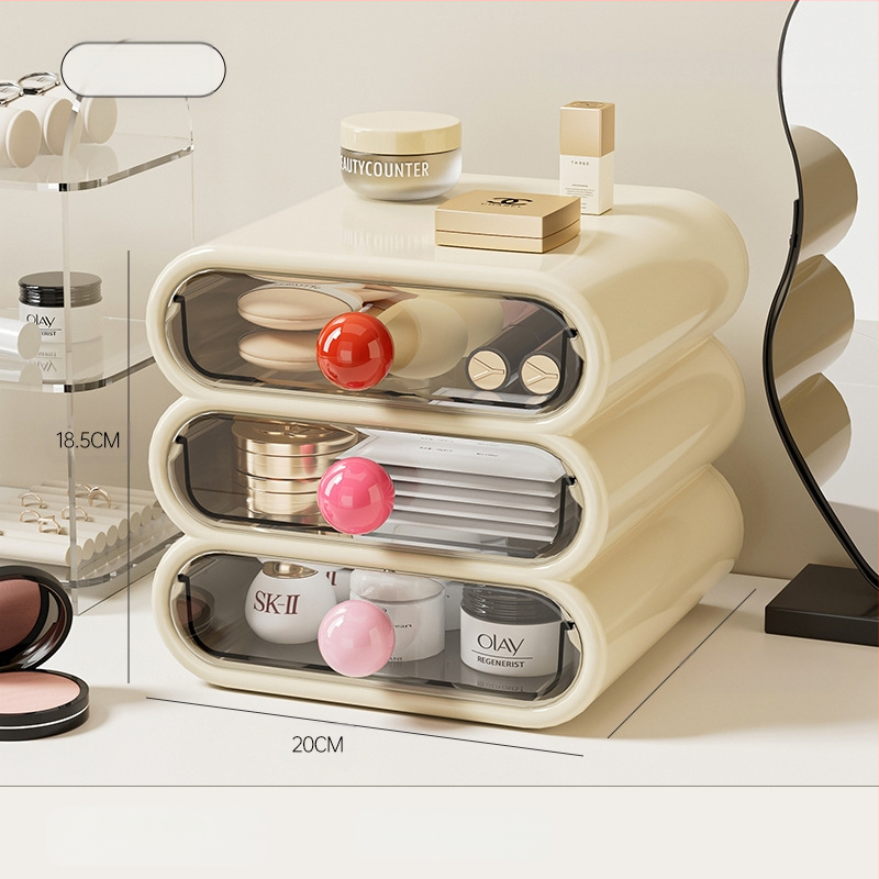 Kosmeetikatoodete hoiukarp koolihooaja alguseks, kodune luksuslik magamistoa lauaarvuti hoiukarp, kosmeetikatoodete hoiuriiul