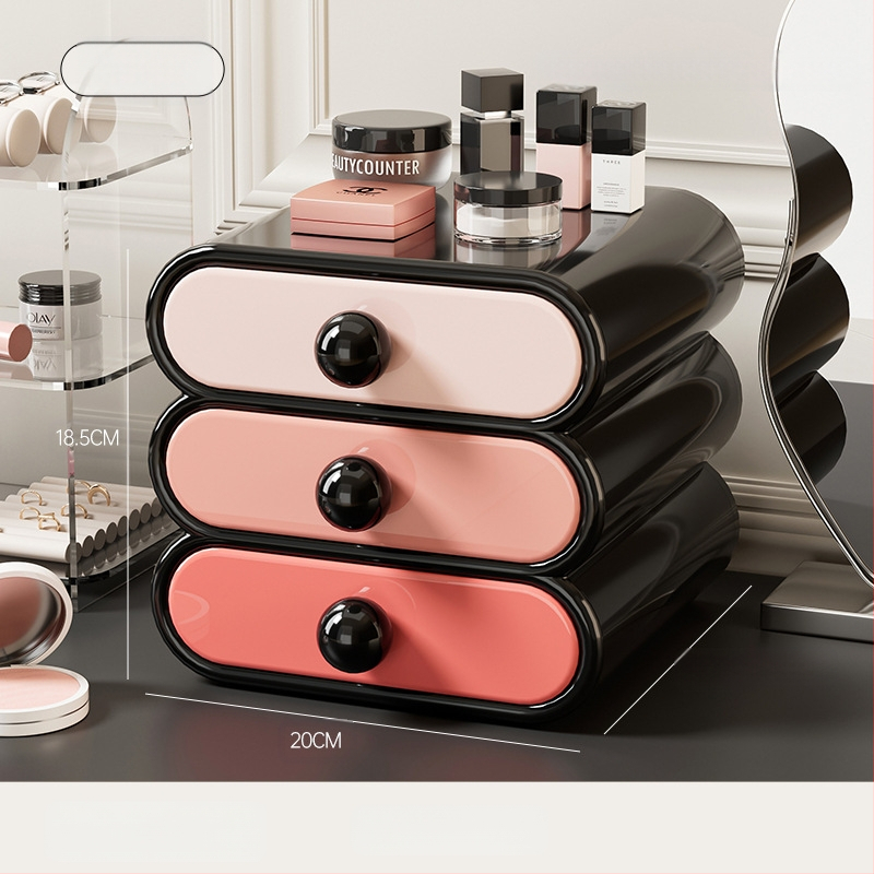 Kosmeetikatoodete hoiukarp koolihooaja alguseks, kodune luksuslik magamistoa lauaarvuti hoiukarp, kosmeetikatoodete hoiuriiul