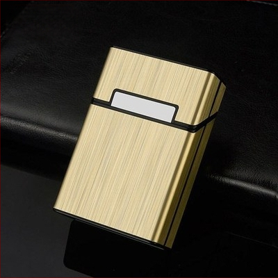 Uus alumiiniumisulamist harjatud sigaretiümbris, metallist sigaretiümbris, magnetilise pandlaga sigaretiümbris meeste metallist sigaretiümbris