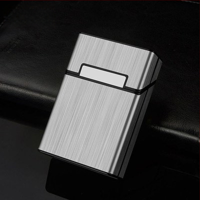 Uus alumiiniumisulamist harjatud sigaretiümbris, metallist sigaretiümbris, magnetilise pandlaga sigaretiümbris meeste metallist sigaretiümbris