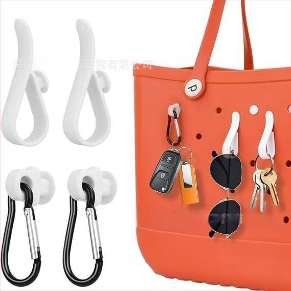 „Amazon“ populiarūs „Bog Accessories“ trijų dalių kabliukų komplektas su karabinu, grybo formos sagtimi, sagties skylute, krepšio aksesuarai, pakabukas