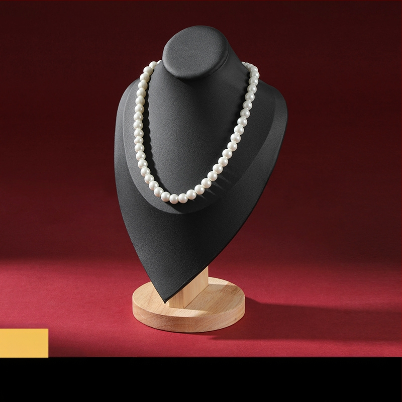 Kiváló minőségű tömörfa portrémodell ékszertartó nyaklánc kijelző pult ékszerkiállító kellékek ékszertartó állvány