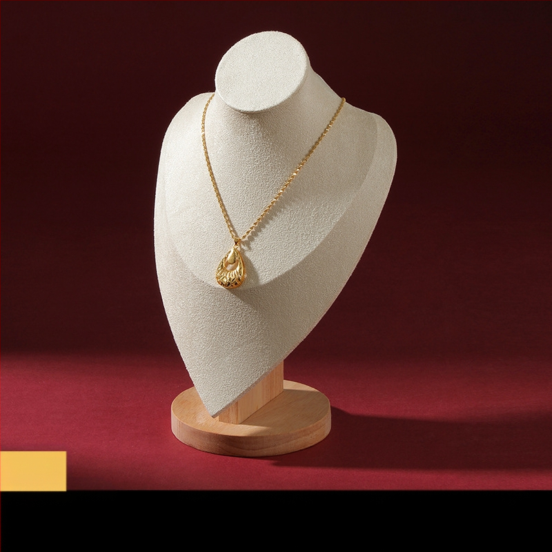 Kiváló minőségű tömörfa portrémodell ékszertartó nyaklánc kijelző pult ékszerkiállító kellékek ékszertartó állvány