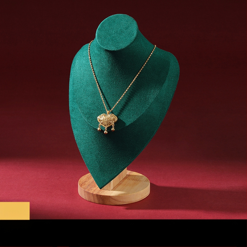 Kiváló minőségű tömörfa portrémodell ékszertartó nyaklánc kijelző pult ékszerkiállító kellékek ékszertartó állvány