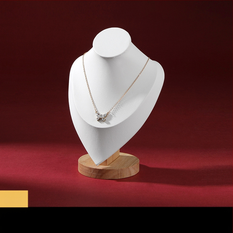 Kiváló minőségű tömörfa portrémodell ékszertartó nyaklánc kijelző pult ékszerkiállító kellékek ékszertartó állvány