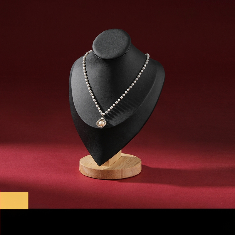 Kiváló minőségű tömörfa portrémodell ékszertartó nyaklánc kijelző pult ékszerkiállító kellékek ékszertartó állvány