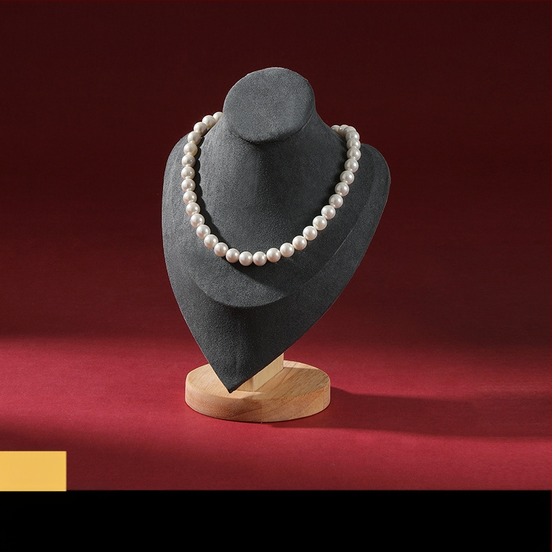 Kiváló minőségű tömörfa portrémodell ékszertartó nyaklánc kijelző pult ékszerkiállító kellékek ékszertartó állvány