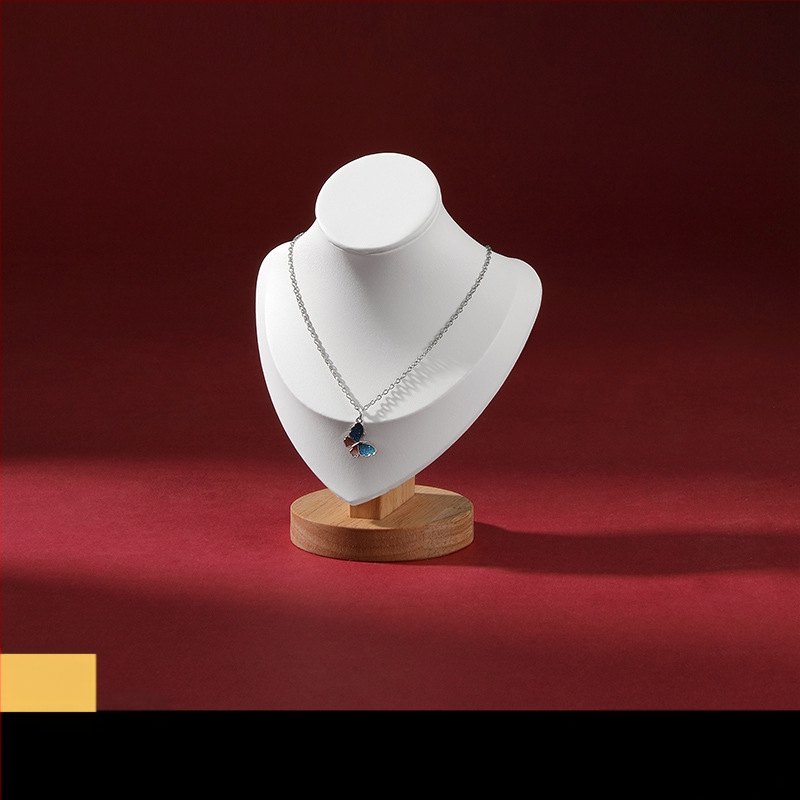 Kiváló minőségű tömörfa portrémodell ékszertartó nyaklánc kijelző pult ékszerkiállító kellékek ékszertartó állvány