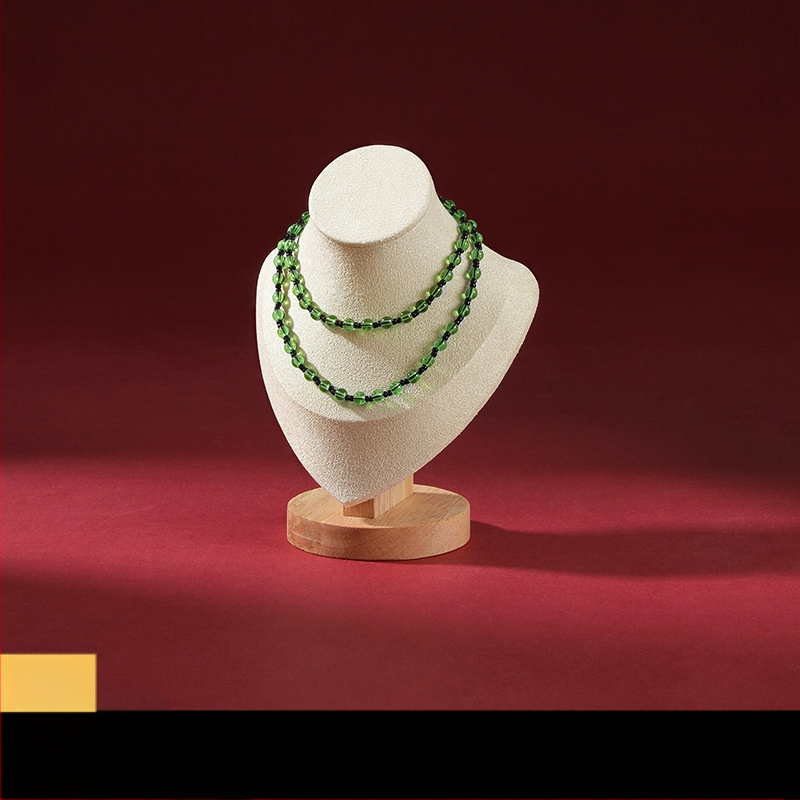 Kiváló minőségű tömörfa portrémodell ékszertartó nyaklánc kijelző pult ékszerkiállító kellékek ékszertartó állvány