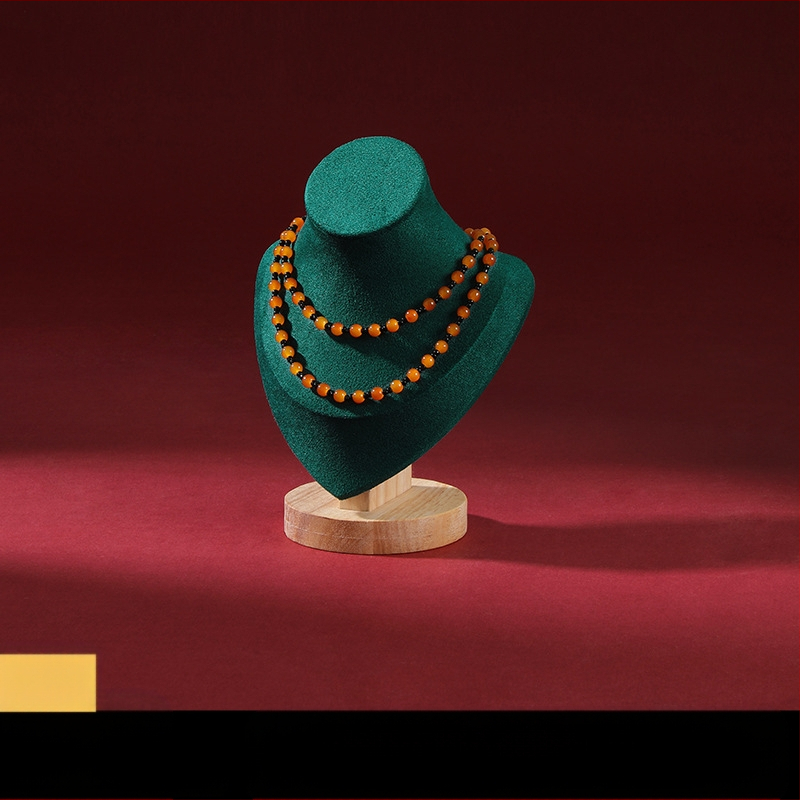 Kiváló minőségű tömörfa portrémodell ékszertartó nyaklánc kijelző pult ékszerkiállító kellékek ékszertartó állvány