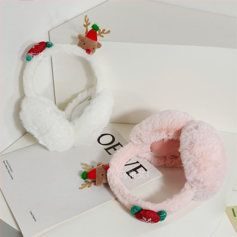 Žiemos nauji kalėdiniai briedžių sulankstomi ausų perkeliami ausys, sutirštinti šilti pliušiniai ausų maišeliai, mieli studentų šalčiui atsparūs ausų uždangalai moterims