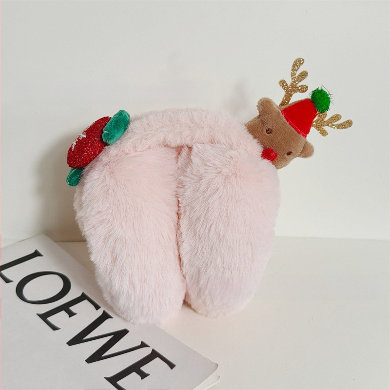 Žiemos nauji kalėdiniai briedžių sulankstomi ausų perkeliami ausys, sutirštinti šilti pliušiniai ausų maišeliai, mieli studentų šalčiui atsparūs ausų uždangalai moterims