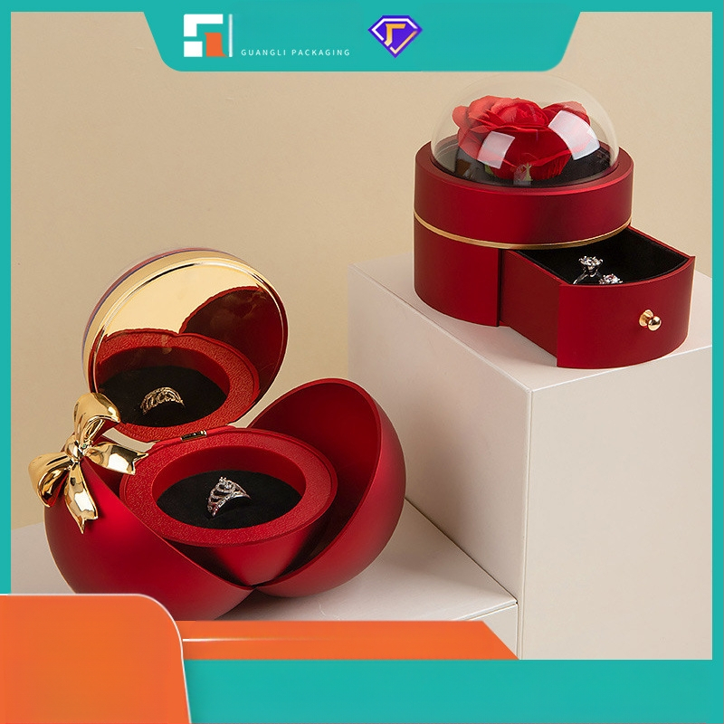 Piiriülene kuum sfääriline vibu magnetiline ehtekarp Tanabata sõbrapäeva ettepaneku sõrmusekarp kaelakee ehtekarp