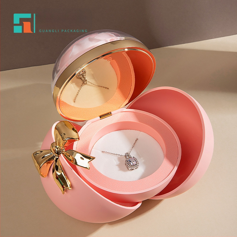 Piiriülene kuum sfääriline vibu magnetiline ehtekarp Tanabata sõbrapäeva ettepaneku sõrmusekarp kaelakee ehtekarp