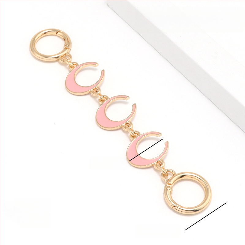 Torba s produženim lancem za Mahjong, torba Dionyor, remen za rame ispod pazuha, transformacija, lanac od srca i mjeseca, pribor, ukras s bisernim lancem