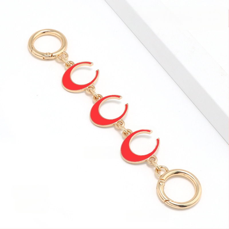 Torba s produženim lancem za Mahjong, torba Dionyor, remen za rame ispod pazuha, transformacija, lanac od srca i mjeseca, pribor, ukras s bisernim lancem