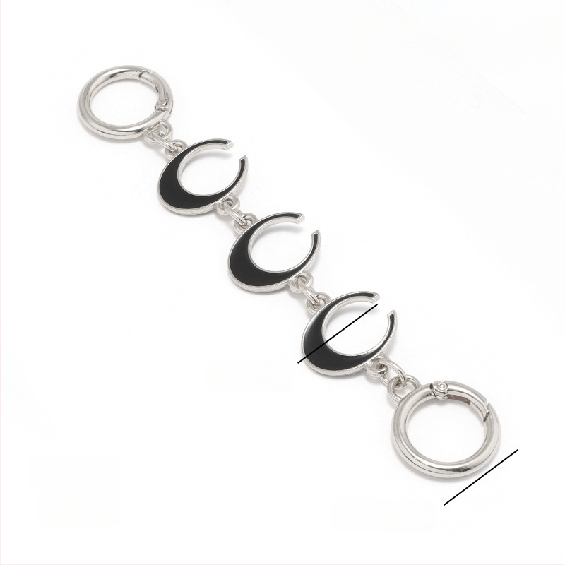 Torba s produženim lancem za Mahjong, torba Dionyor, remen za rame ispod pazuha, transformacija, lanac od srca i mjeseca, pribor, ukras s bisernim lancem