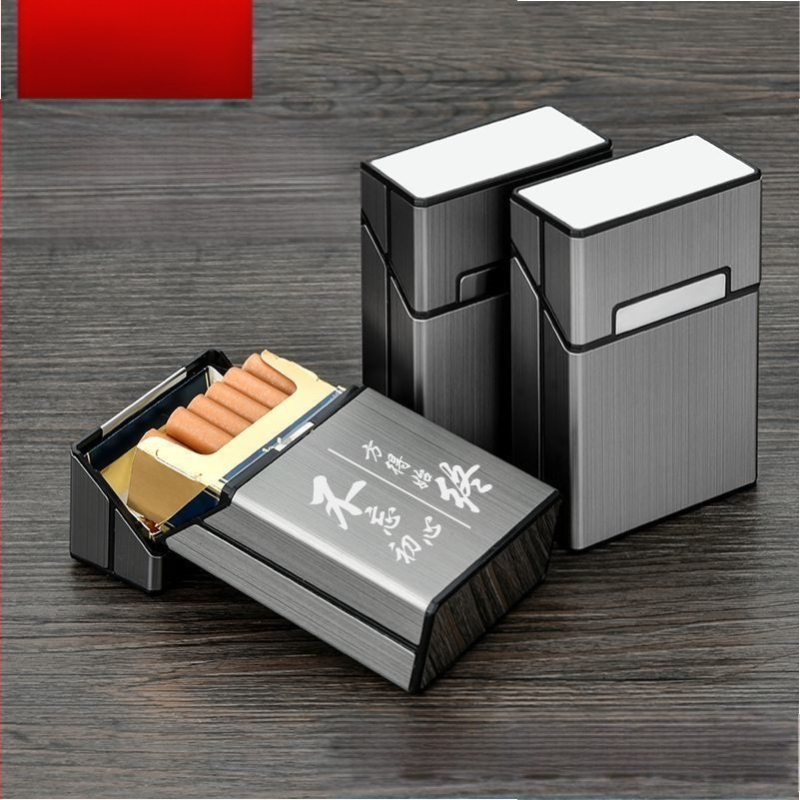 20 tk sigaretiümbrist, meeste pehmest ja kõvast alumiiniumisulamist plastist, üliõhuke, rõhuvastane, higistamisvastane kaasaskantav kott, loominguline isiksus