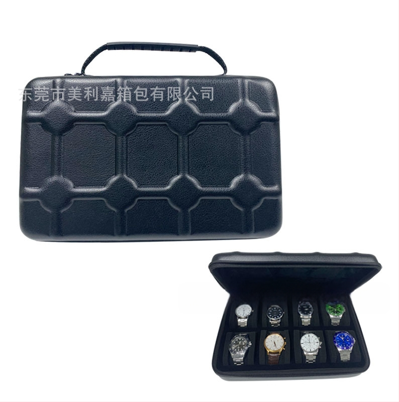 Gamyklos išparduotuvės nauja aukštos klasės laikrodžių kolekcijos dėžutė, 8 vnt. PU laikrodžių laikymo dėžutės iš EVA laikrodžių krepšio