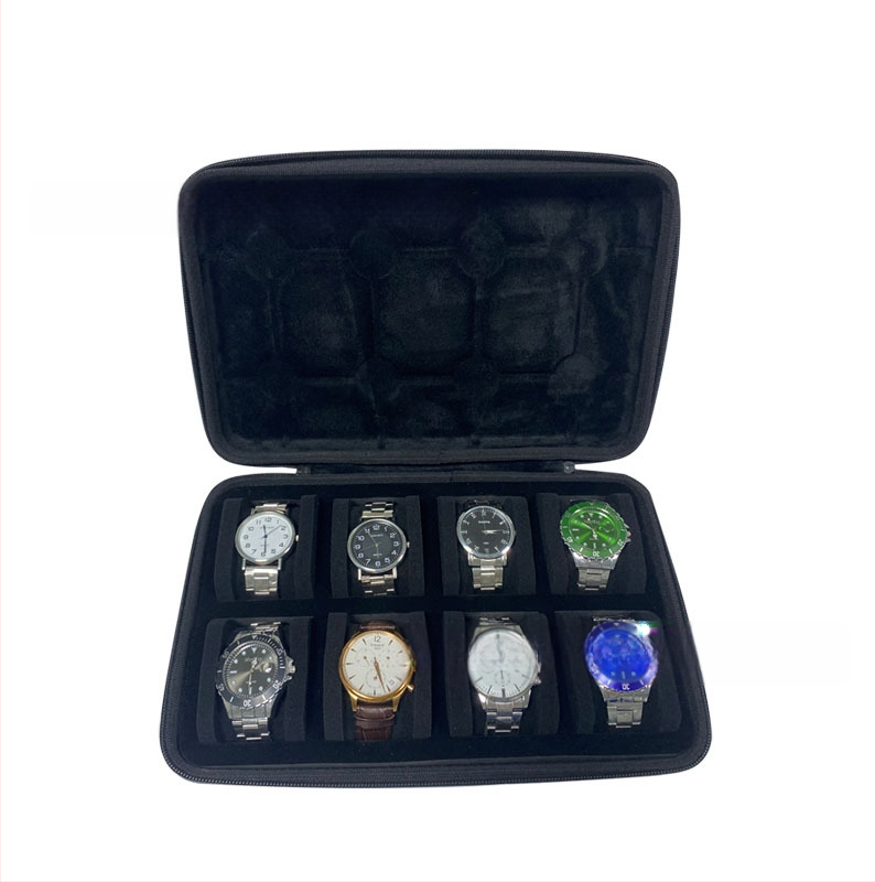 Gamyklos išparduotuvės nauja aukštos klasės laikrodžių kolekcijos dėžutė, 8 vnt. PU laikrodžių laikymo dėžutės iš EVA laikrodžių krepšio
