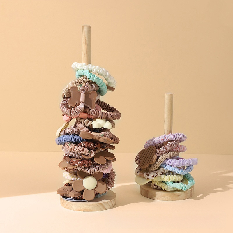 Kūrybingas medžio masyvo galvos virvės laikymo stovas, plaukų virvė, plaukų gėlių stovas, galvos apyrankė, apyrankės demonstravimo rekvizitų stovas