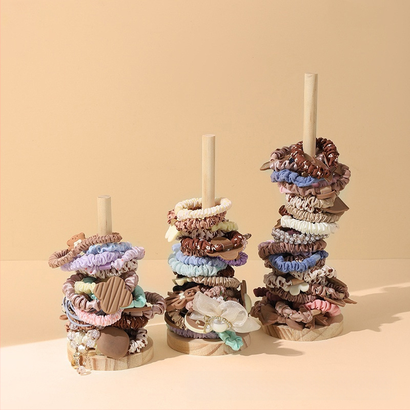 Kūrybingas medžio masyvo galvos virvės laikymo stovas, plaukų virvė, plaukų gėlių stovas, galvos apyrankė, apyrankės demonstravimo rekvizitų stovas