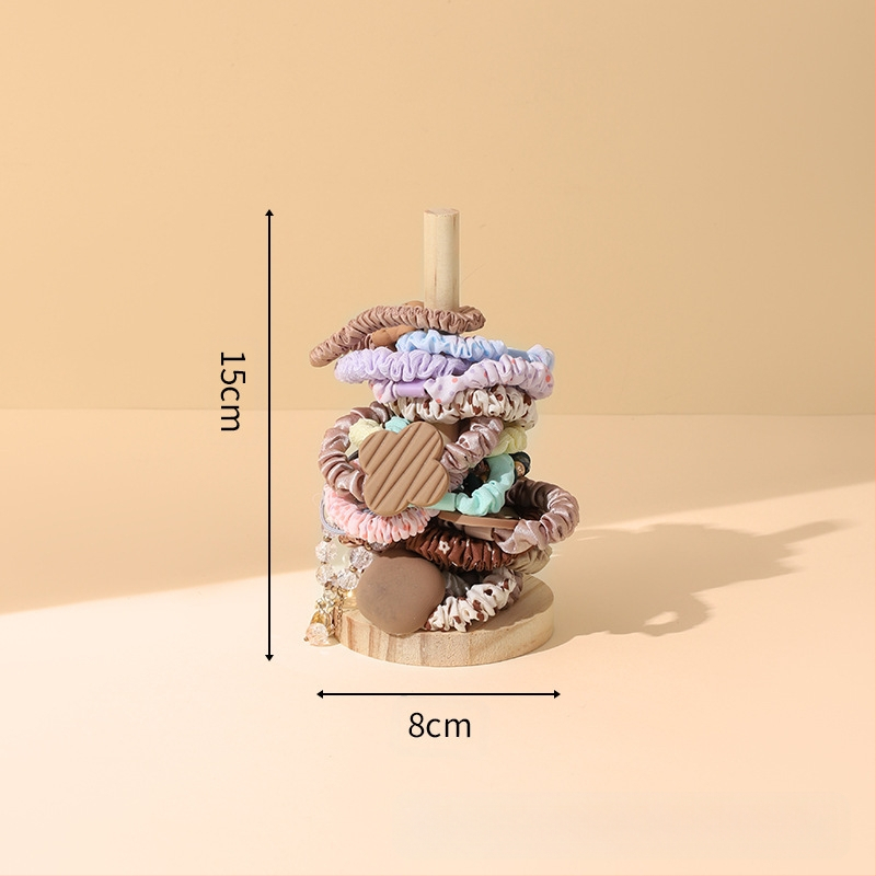 Kūrybingas medžio masyvo galvos virvės laikymo stovas, plaukų virvė, plaukų gėlių stovas, galvos apyrankė, apyrankės demonstravimo rekvizitų stovas