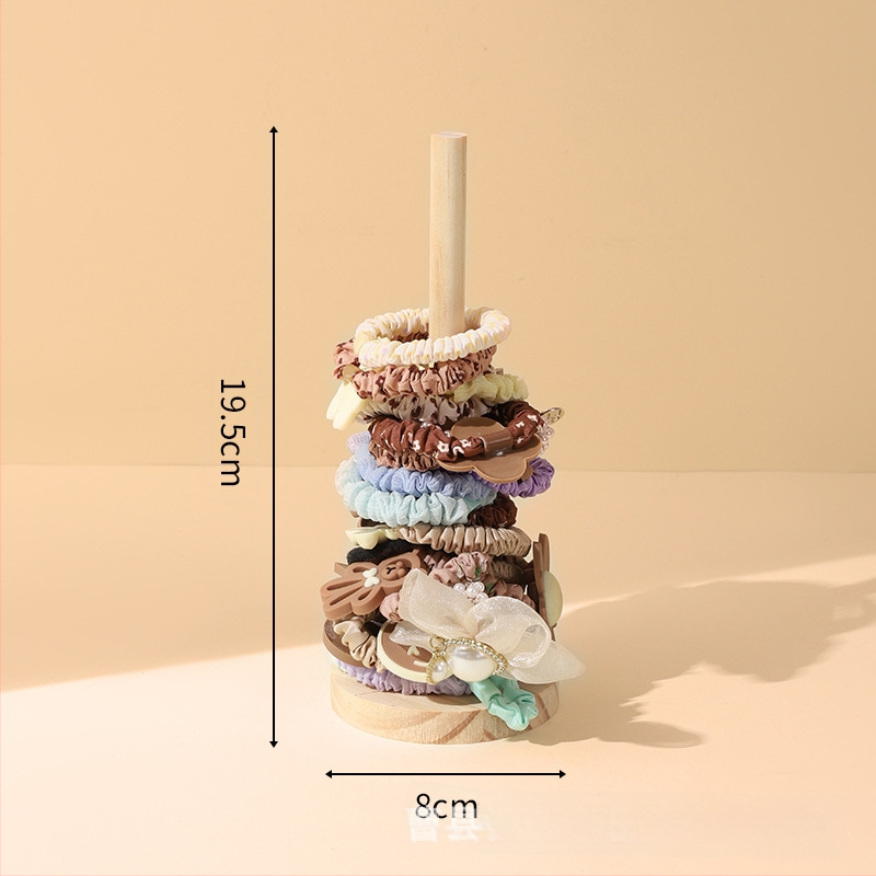 Kūrybingas medžio masyvo galvos virvės laikymo stovas, plaukų virvė, plaukų gėlių stovas, galvos apyrankė, apyrankės demonstravimo rekvizitų stovas