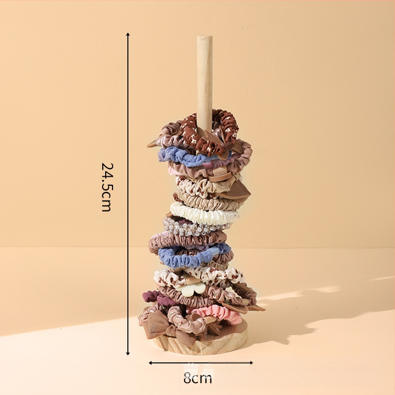 Kūrybingas medžio masyvo galvos virvės laikymo stovas, plaukų virvė, plaukų gėlių stovas, galvos apyrankė, apyrankės demonstravimo rekvizitų stovas